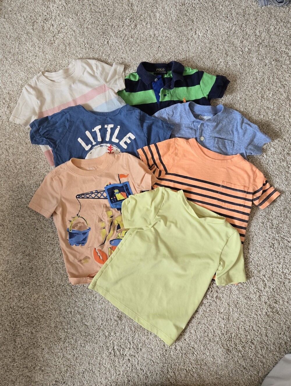 2T Boys Short Sleeve Shirt Bundle- 6 Shirts